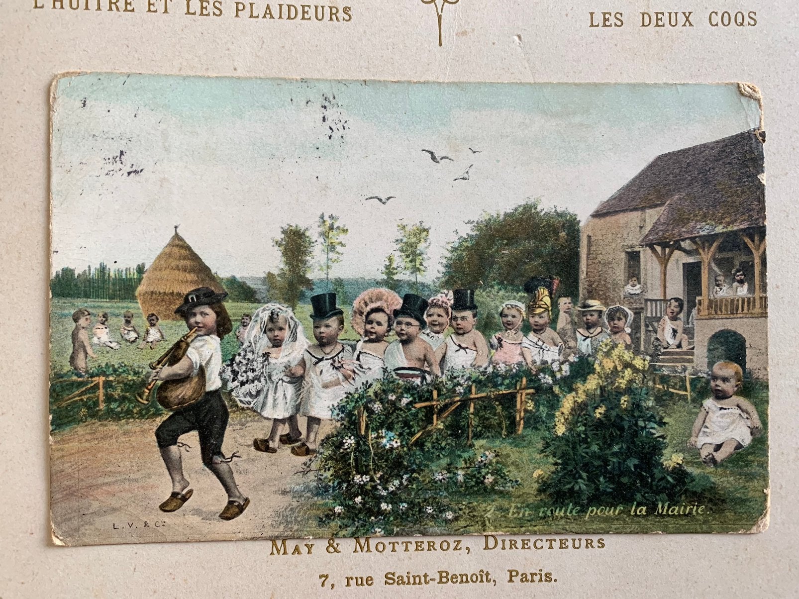 1907 En route pour la Mairie - baby bruiloft (BA), Verzamelen, Ansichtkaarten | Themakaarten, Ophalen of Verzenden, Voor 1920