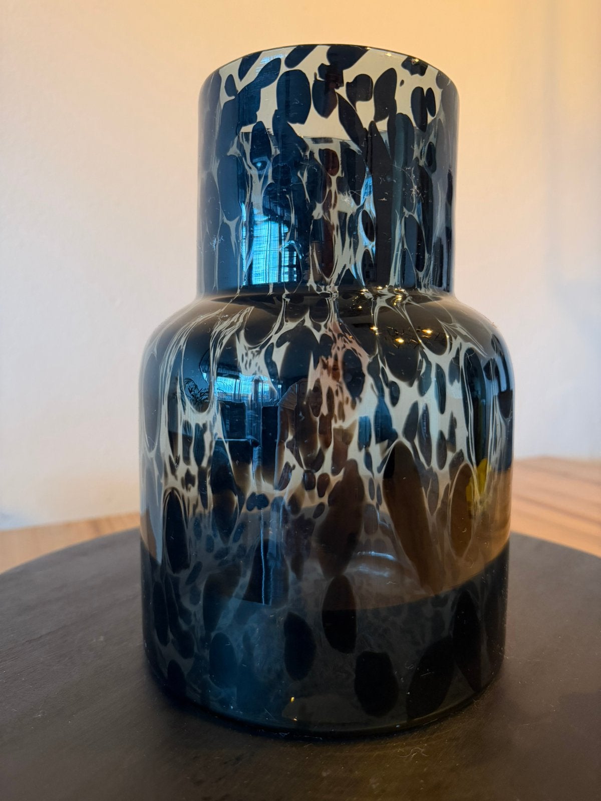 Panter vaas, Overige kleuren, Ophalen of Verzenden, Minder dan 50 cm, Glas