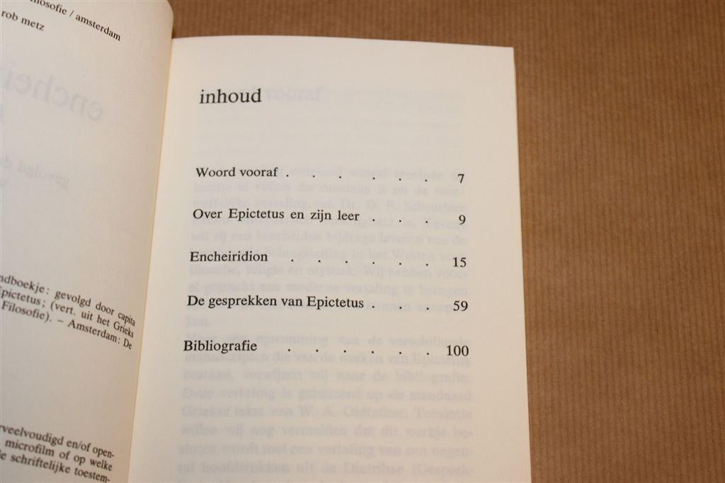 Encheiridion — Epictetus, Stoïsche Levenslessen, Ophalen of Verzenden, Gelezen