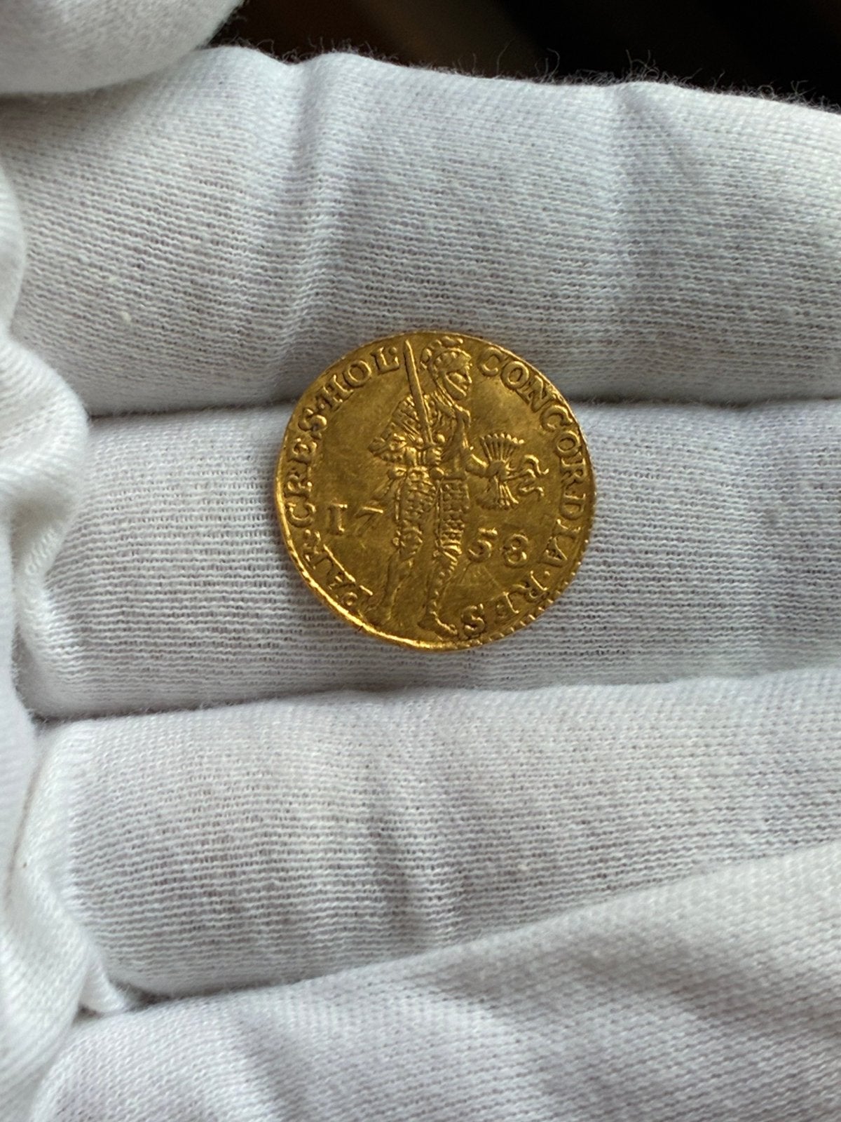 Nederland, Holland, gouden dukaat 1758, Ophalen of Verzenden, Vóór koninkrijk, Overige waardes