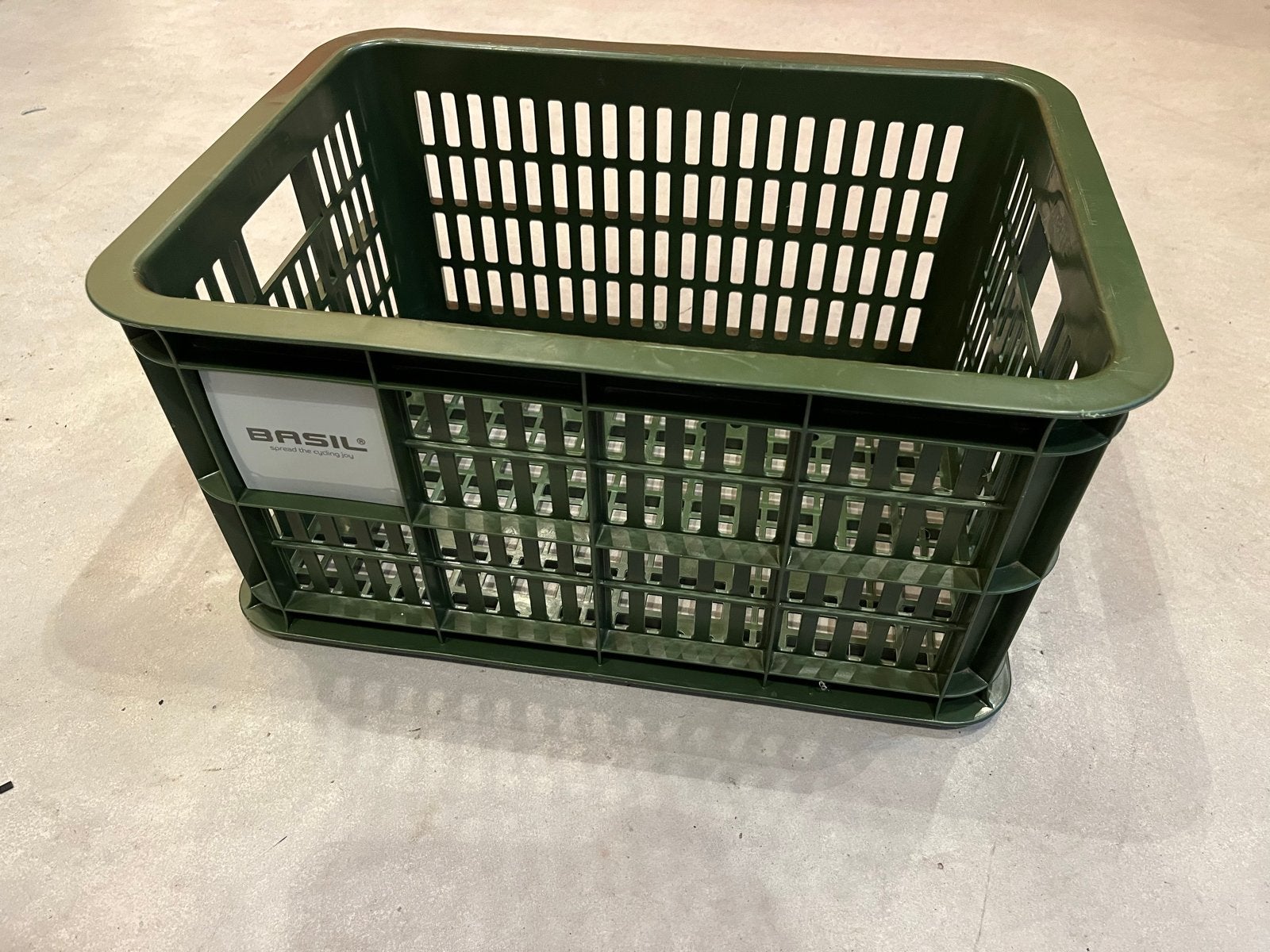Basil fietskrat zgan Groen maat Small 17,5L, Ophalen of Verzenden, Zo goed als nieuw
