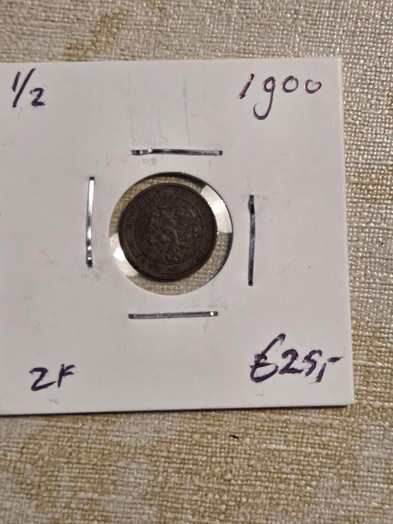 Nederland 1/2 cent 1900 Koningin Wilhelmina, Postzegels en Munten, Munten | Nederland, Ophalen of Verzenden, Koningin Wilhelmina