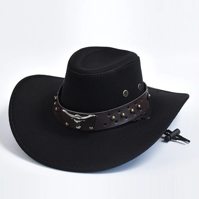 Vintage stijl cowboy hoed met prachtig embleem unisex, Ophalen of Verzenden, Nieuw