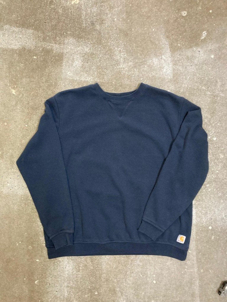 Y2k 2000s Carhartt Sweater - XXL - Orginal Fit - Navy, Blauw, Carhartt, Overige maten, Ophalen of Verzenden