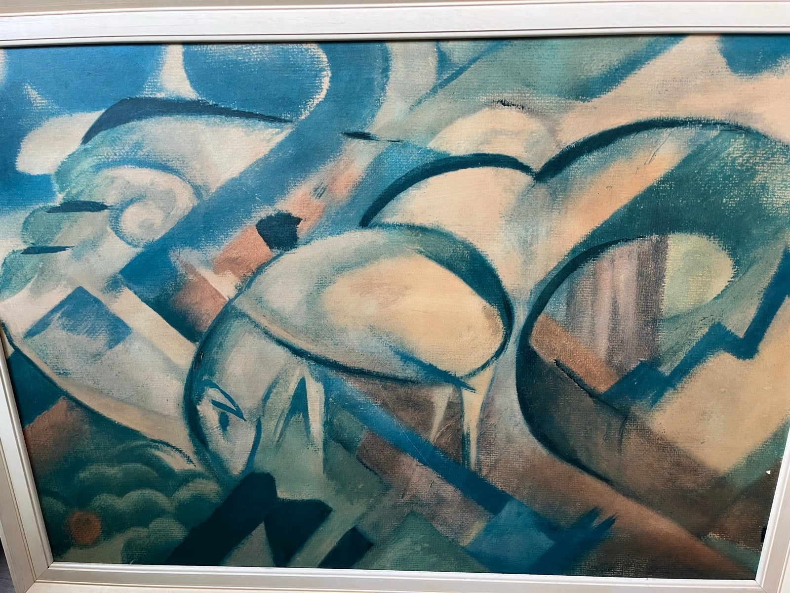 Franz Marc - Schapen (Reproductie)hij is 19 cm hoog en 26 b, Antiek en Kunst, Ophalen