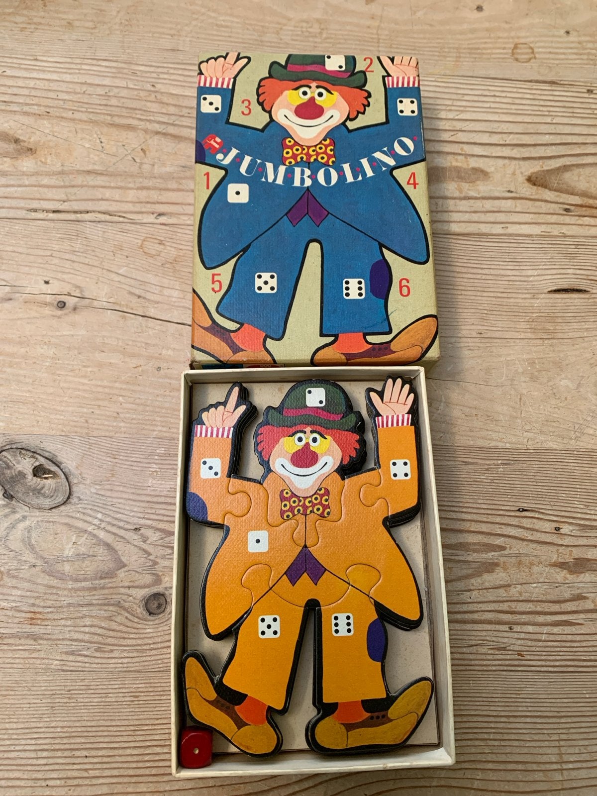 Jumbolino Clown Puzzel Spel van Jumbo (Vintage), Een of twee spelers, Ophalen of Verzenden, Gebruikt