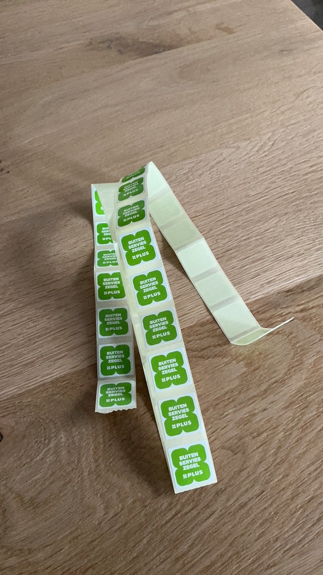 100 Digitale plus zegels buitenservies, €1,00 p/k, Ophalen, Winkel, Super of Benzinepomp, Zegels, Bonnen of Punten