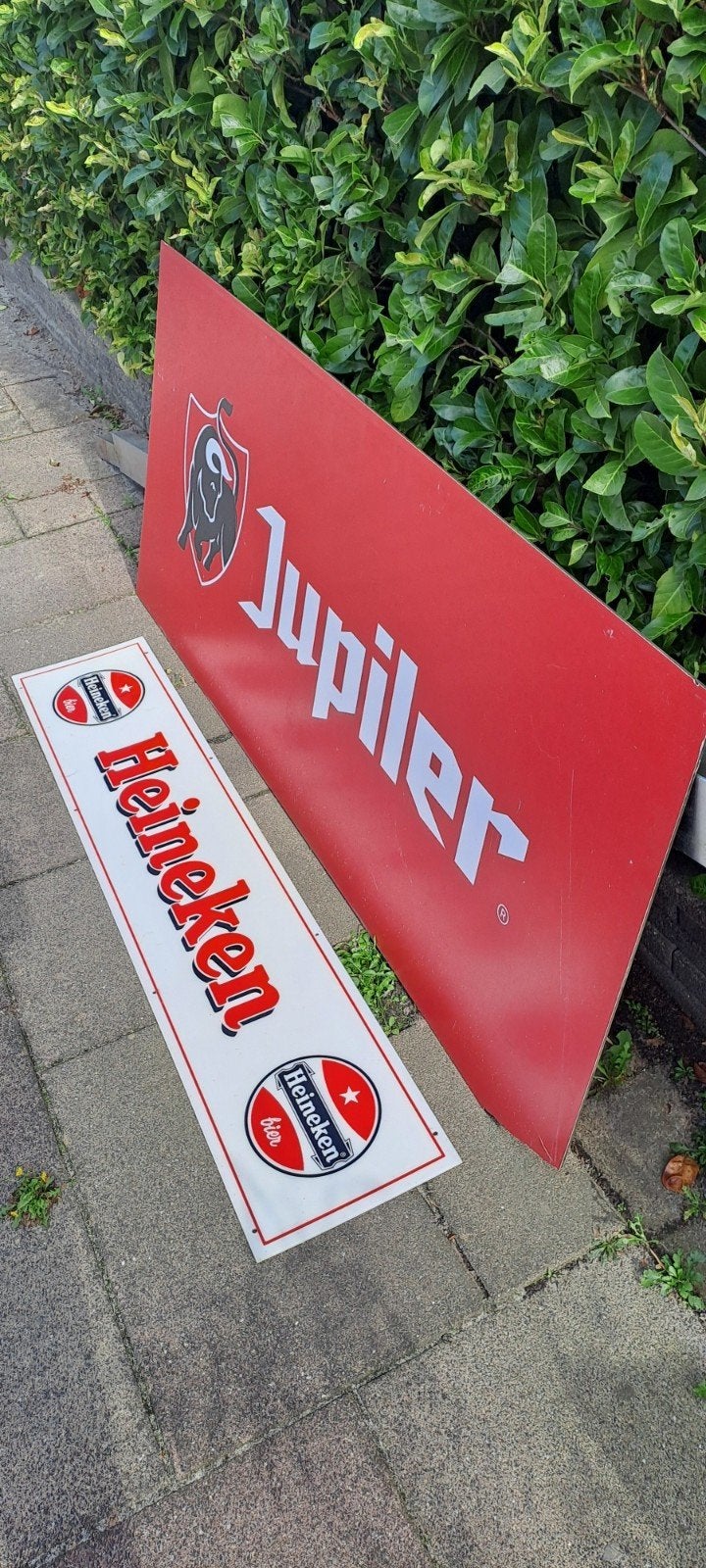 biermerken reclame borden origineel heineken bord jupiler, Ophalen of Verzenden, Zo goed als nieuw, Reclamebord