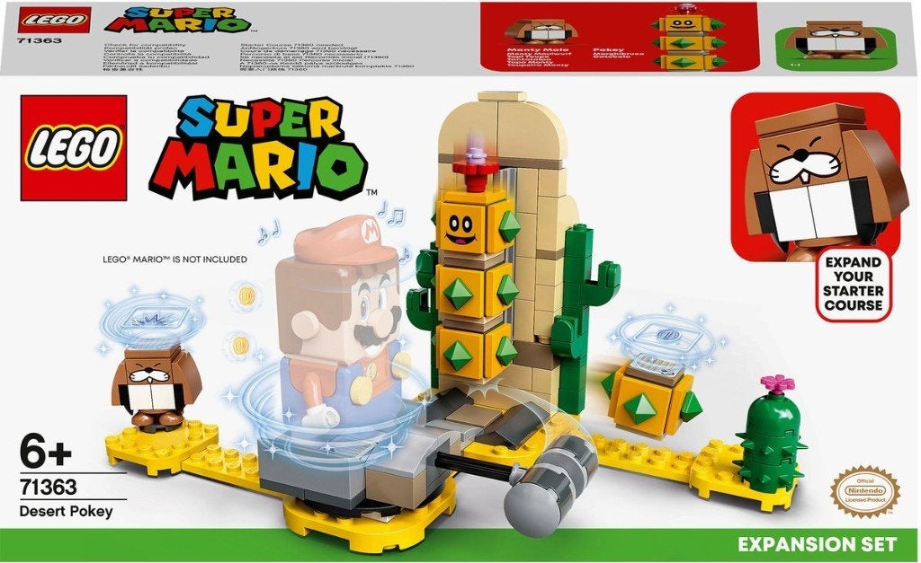 LEGO 71363 - Super Mario Desert Pokey, Overige thema's, Lego, Inclusief instructies, Ophalen of Verzenden