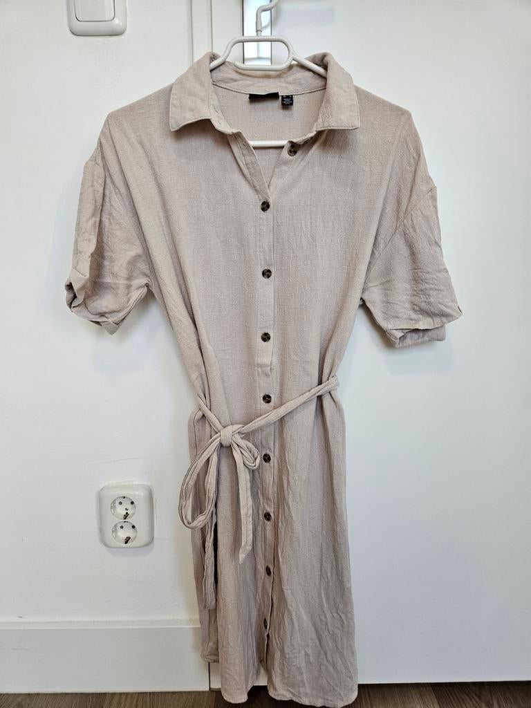 Beige jurk Pieces, Kleding | Dames, Jurken, Verzenden, Beige, Zo goed als nieuw, Maat 36 (S)