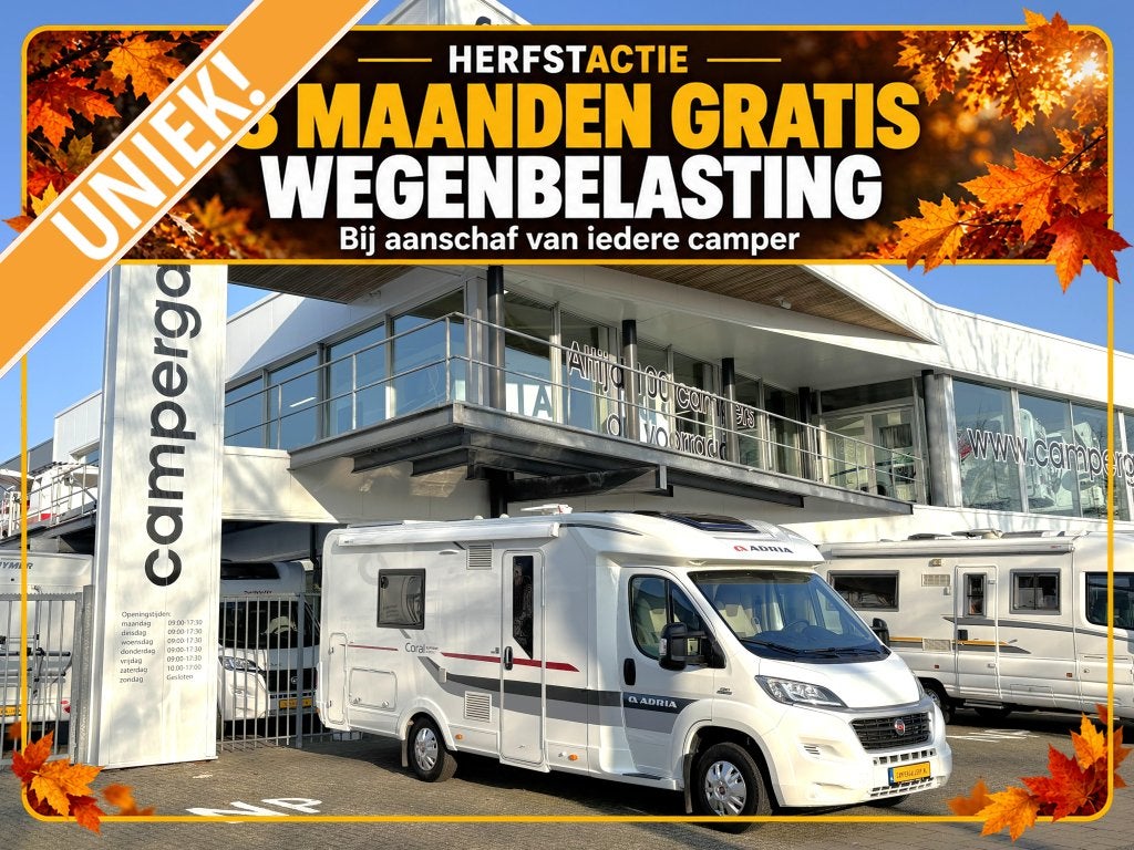 Adria Coral Supreme 670 SLT LAGE ENKELE BEDDEN UNIEK! ALDE, Fiat, 7 tot 8 meter, Bedrijf, Tot en met 3