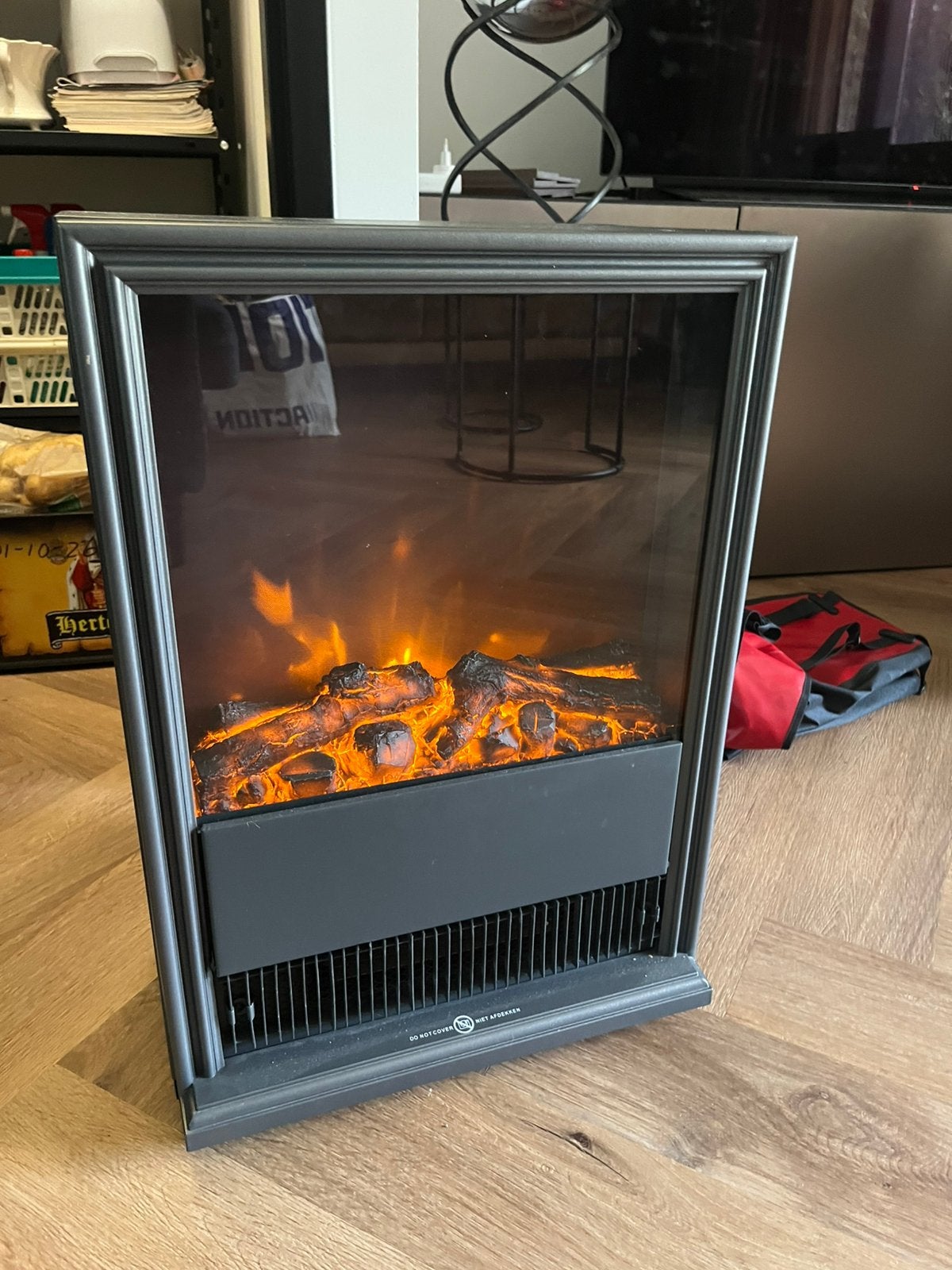 Eurom Barcelona Fireplace - Verplaatsbare warmtekachel, Huis en Inrichting, Ophalen, Zo goed als nieuw, Vrijstaande haard, Elektrische haard