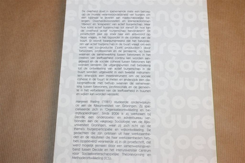 Een Goede Buur — Actief Burgerschap in de Buurt, Ophalen of Verzenden, Zo goed als nieuw, Nederland