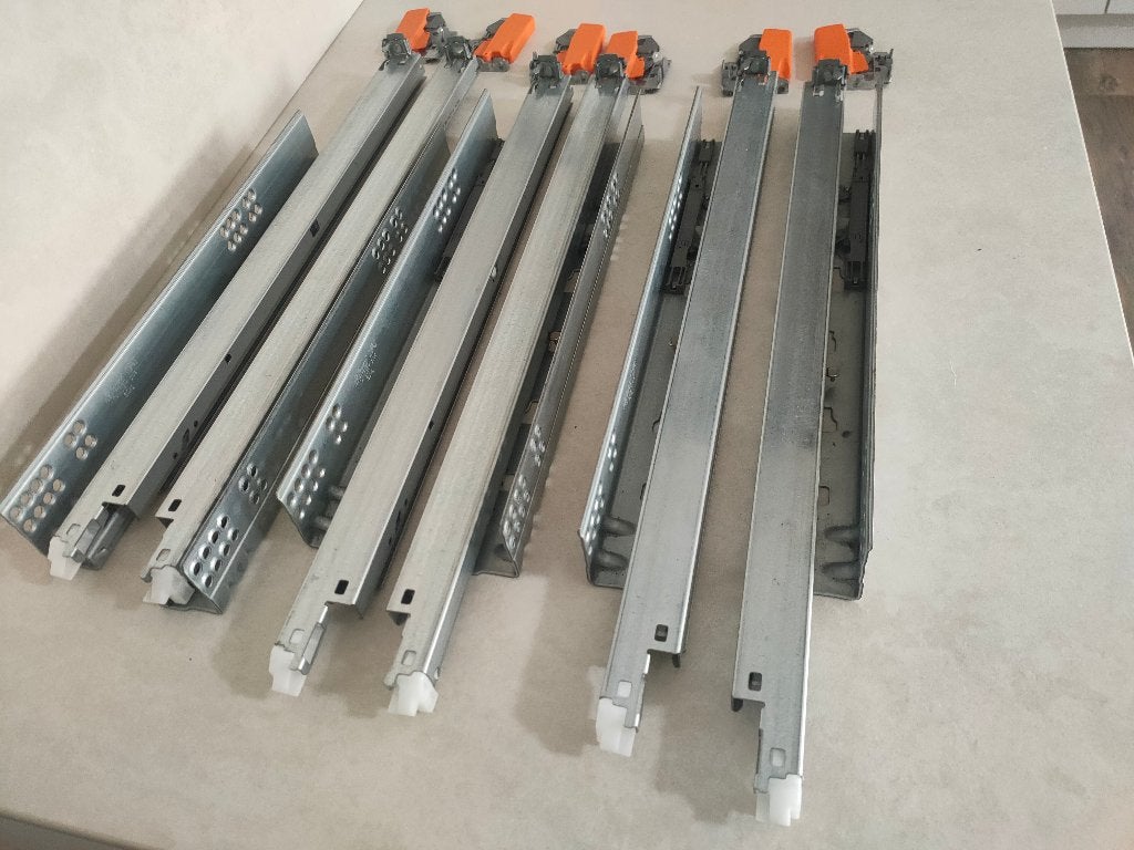 blum tandem plus 30 kg ladegeleiders, Ophalen of Verzenden, Zo goed als nieuw, IJzer