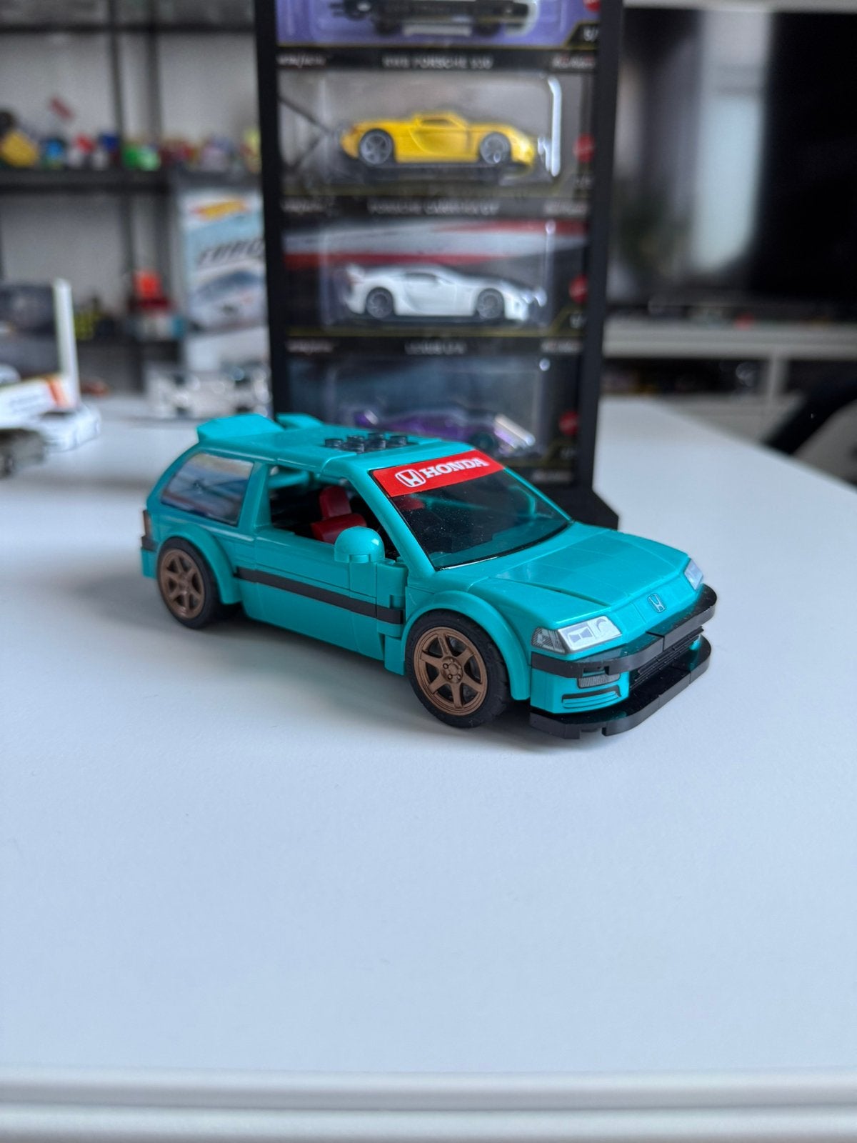 Hot Wheels Mattel Brickshop Honda Civic, Ophalen of Verzenden, Zo goed als nieuw, Overige merken