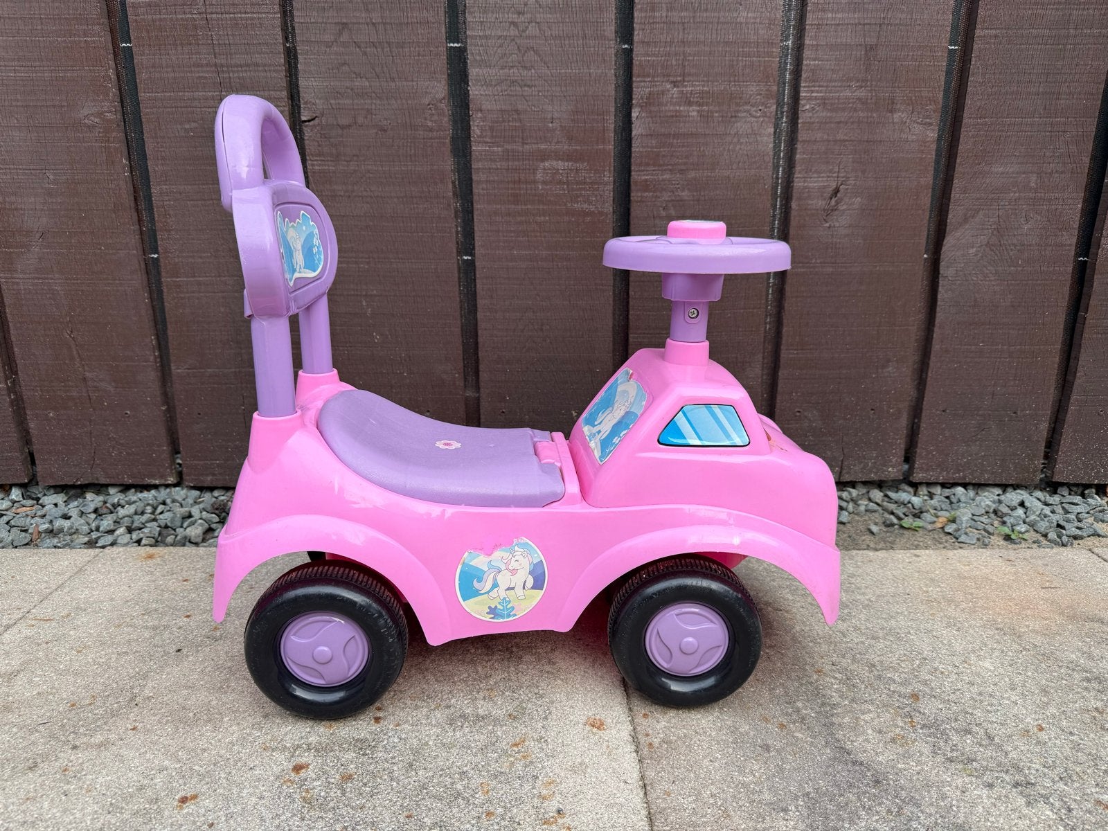 Roze loopauto met eenhoorn-design, Kinderen en Baby's, Ophalen, Gebruikt