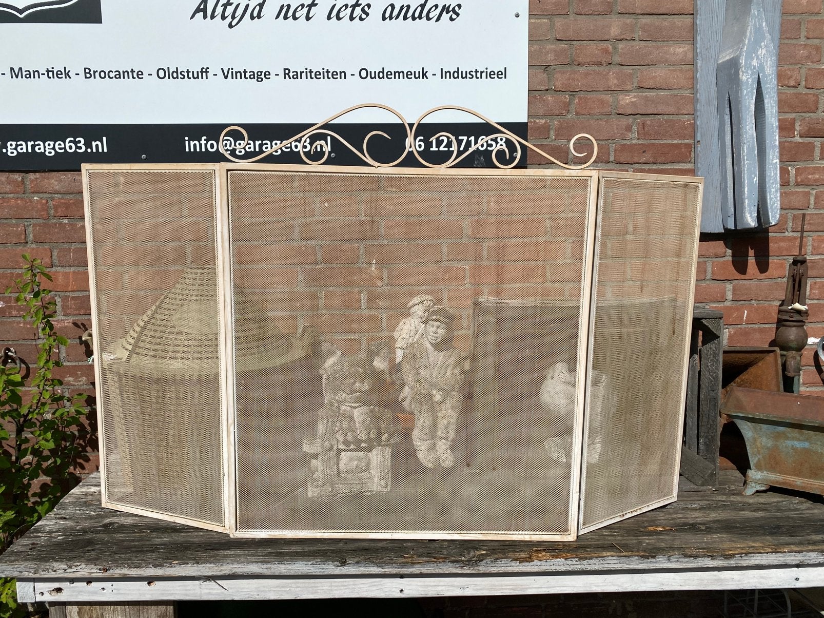 Brocant doorleeft haardscherm, Ophalen of Verzenden