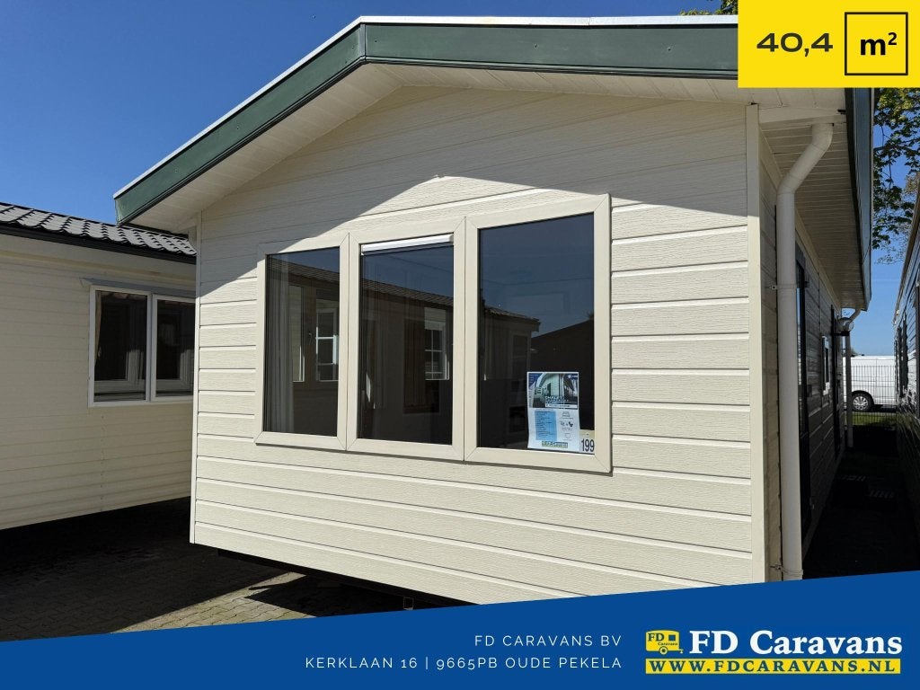 Chalet Kunststof 10.10x4.00 2 Slpk DG Incl. Transport, Tot en met 4