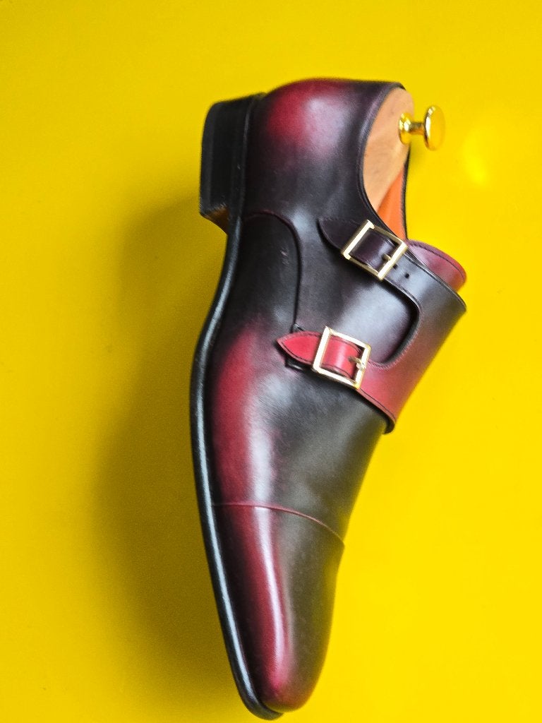 Nieuw Santoni schoenen met 2 gesp en wijn rood kleur maat 43, Kleding | Heren, Schoenen, Ophalen, Overige kleuren, Nieuw, Gespschoenen