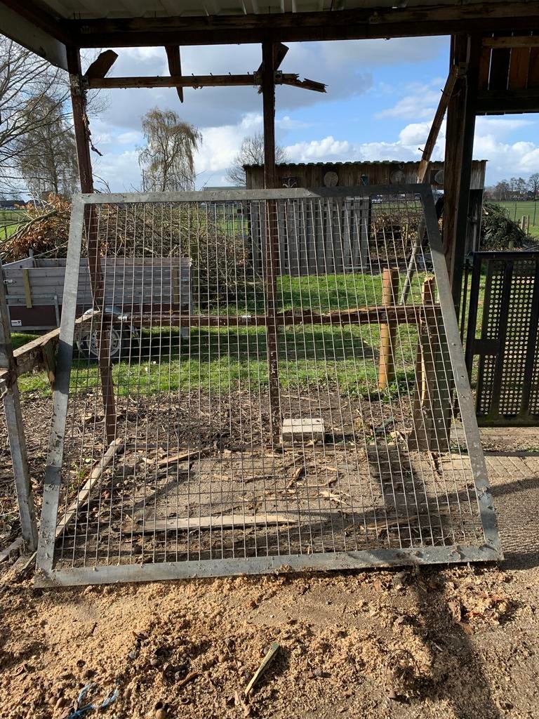 Gegalvaniseerd zwaar hekwerk, Tuin en Terras, Ophalen, Gebruikt, IJzer, Overige typen