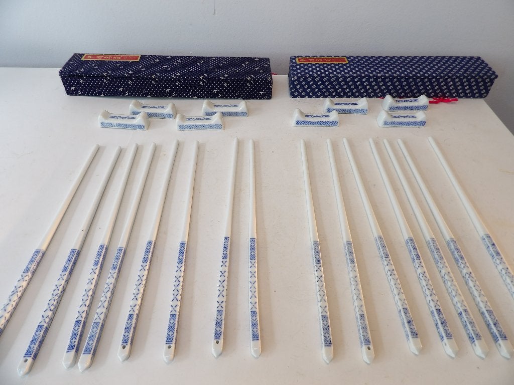 Chinese Tafelset, wit/blauw, Ophalen of Verzenden