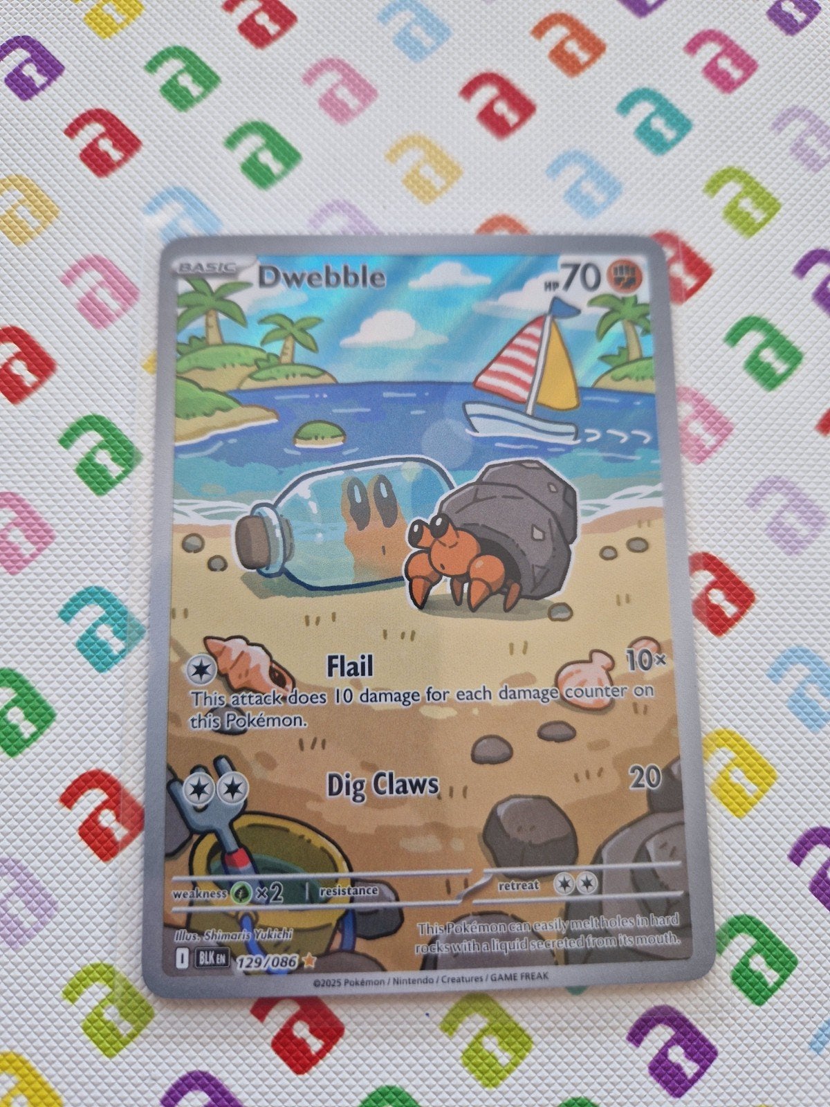 Dwebble 129/086 - Pokémon kaart - Zo goed als nieuw, Ophalen of Verzenden