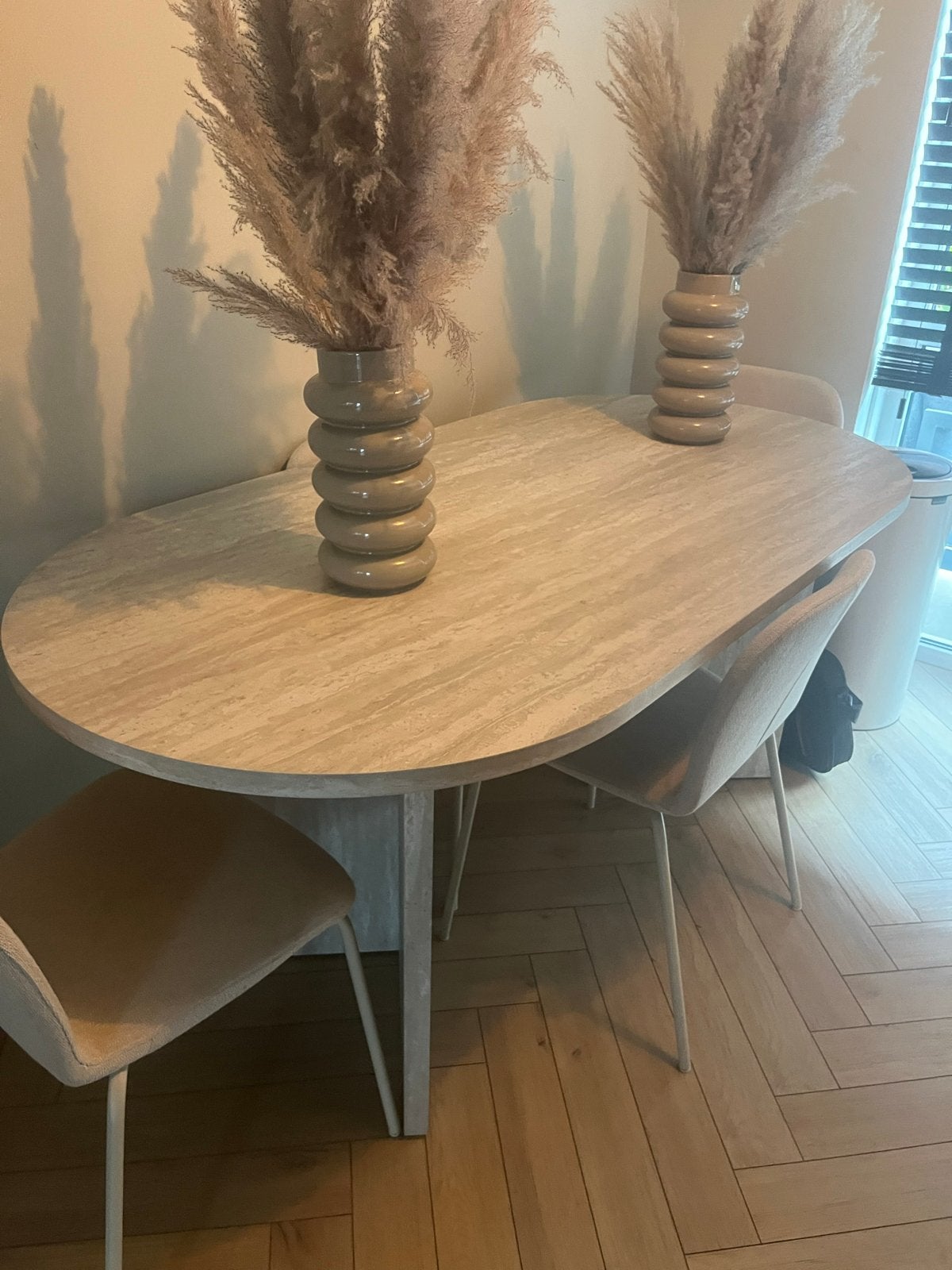 Set: Eettafel en Salontafel - Ovaal MOET NU WEG, Ophalen, Overige materialen, 50 tot 100 cm, Zo goed als nieuw