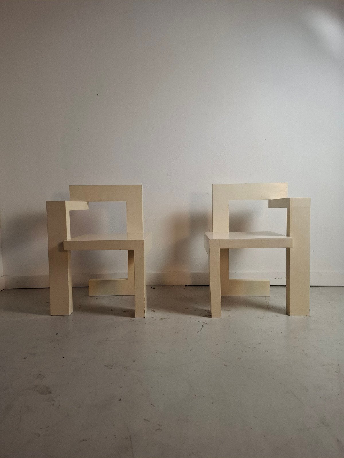 Set van 2 Steltman stoelen naar Rietveld, Ophalen of Verzenden, Gebruikt