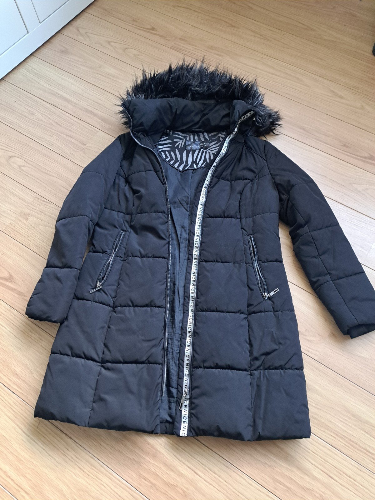 winterjas maat L, Kleding | Dames, Ophalen of Verzenden, Zo goed als nieuw, Maat 38/40 (M), Zwart