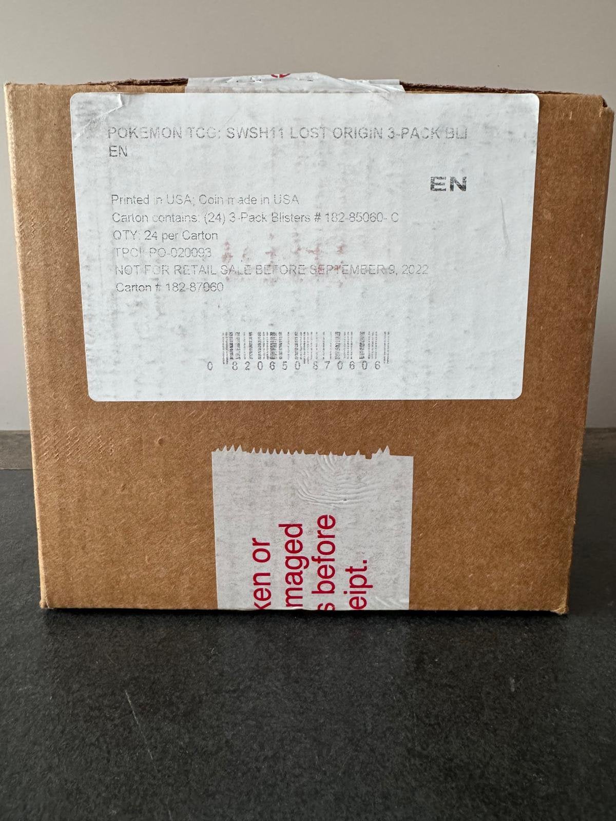 Pokemon Lost Origin 3-pack Blister Case SEALED!, Ophalen of Verzenden, Nieuw, Boosterbox, Foil
