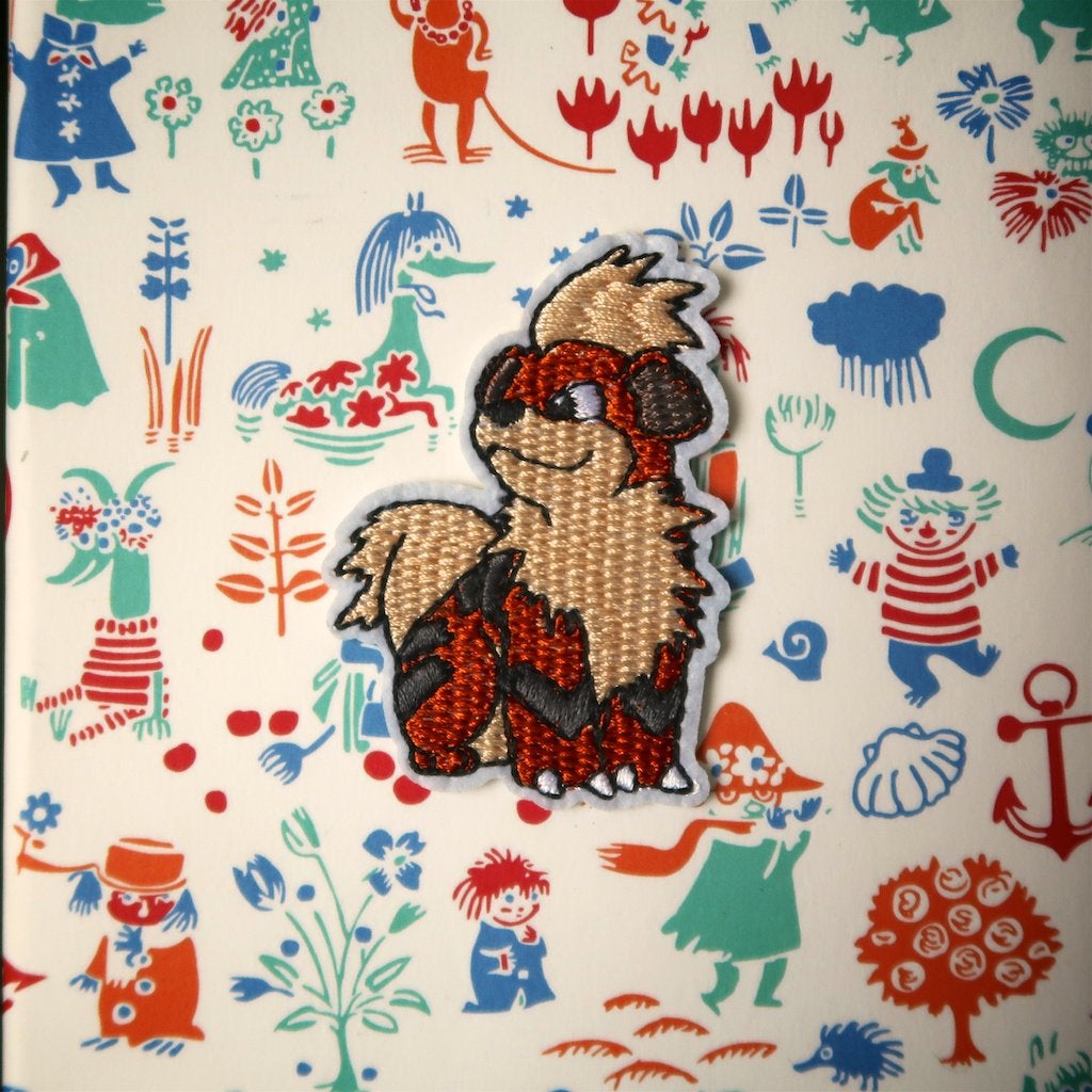 Pokemon Growlithe opstrijkplaatje patch badge embleem, Hobby en Vrije tijd, Verzenden, Nieuw, Overige applicaties