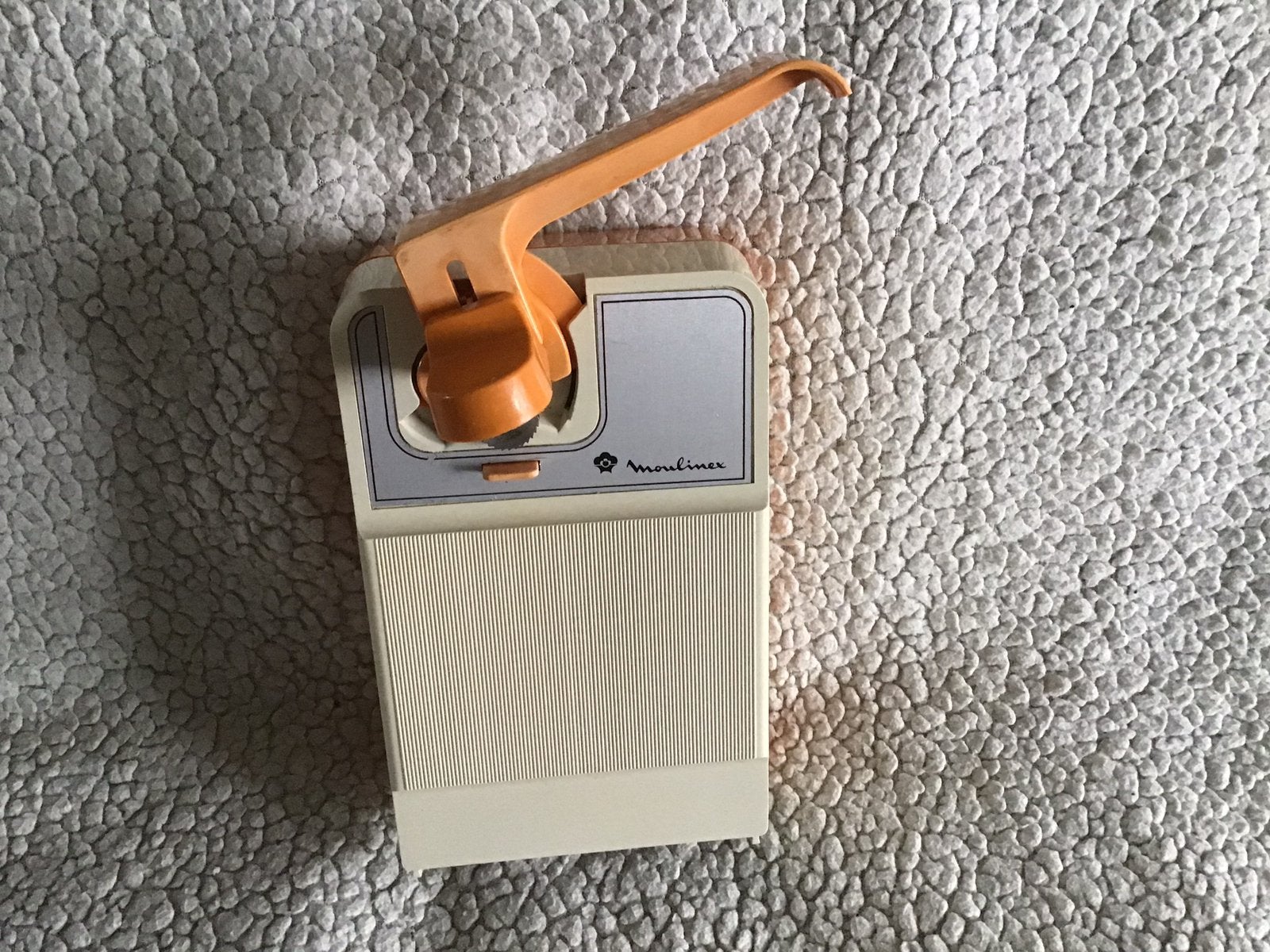 Vintage Moulinex Elektrische Blikopener Type 309 Oranje, Ophalen of Verzenden
