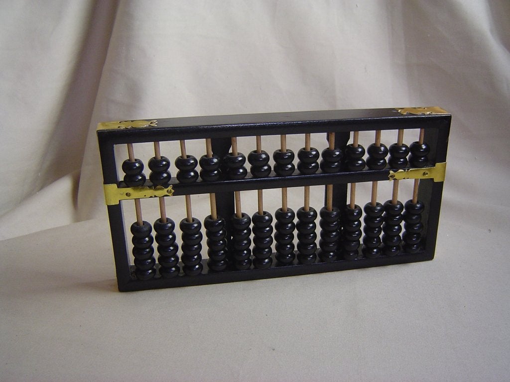 Zwart houten chinees telraam abacus, Ophalen of Verzenden