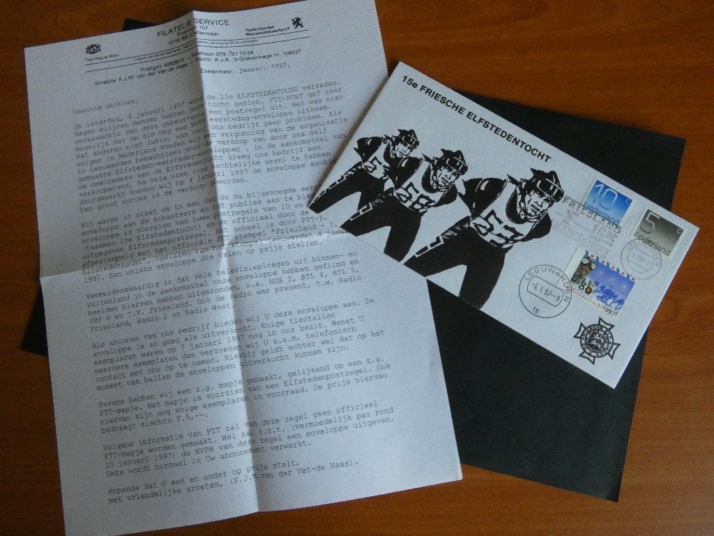 Speciaal cover  Elfstedentocht 1997, Ophalen of Verzenden, Onbeschreven, Nederland