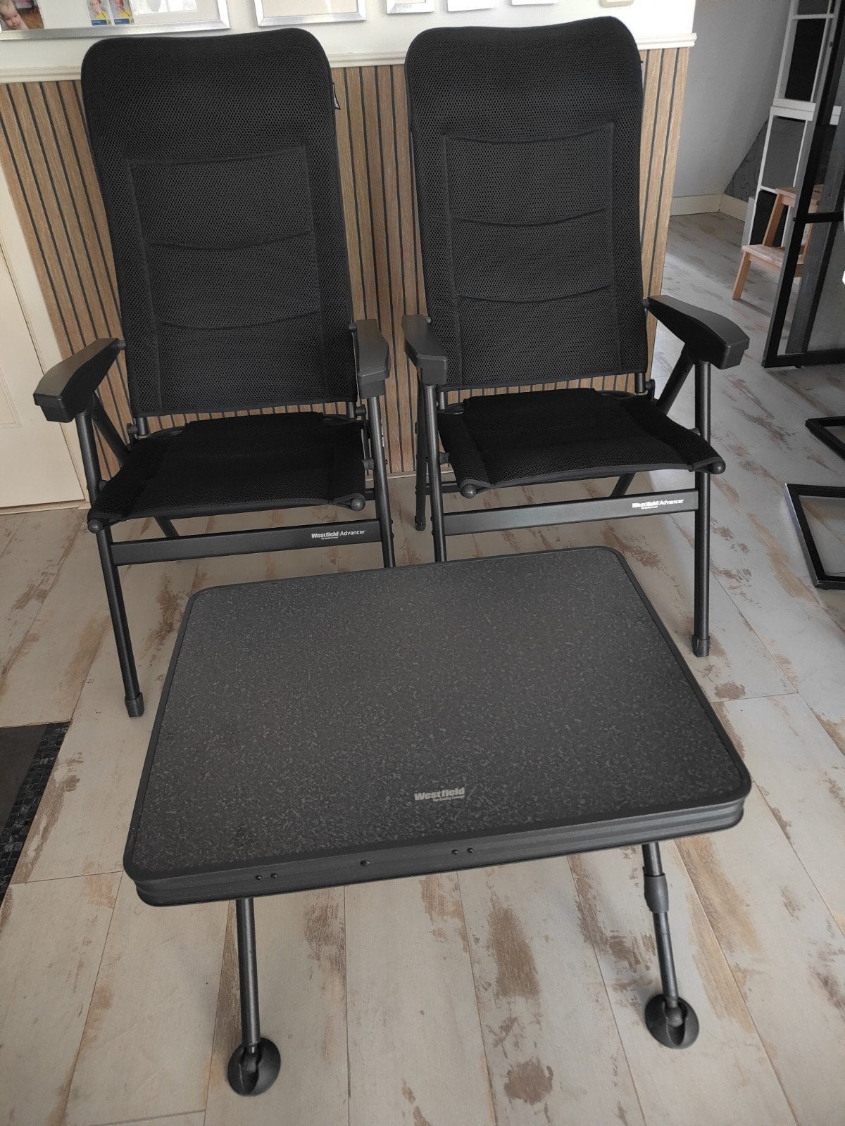 Westfield Advancer campingstoelen en tafelset donkerblauw, Ophalen, Zo goed als nieuw