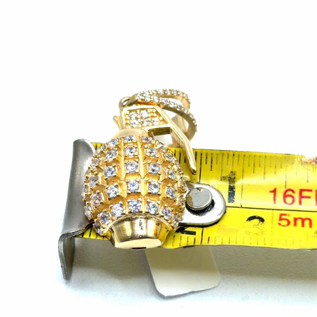 Gouden Granaat Hanger met stenen, Www.bredajuwelier.nl, Nieuw, Ophalen of Verzenden, Met edelsteen