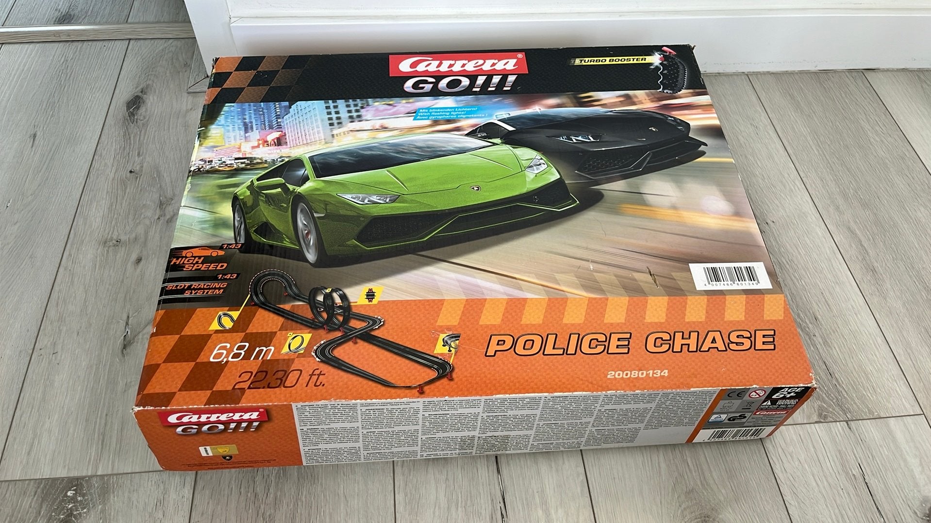 Carrera go! police chase, racebaan met twee loopings, Ophalen, Gebruikt, Elektrisch, Overige merken