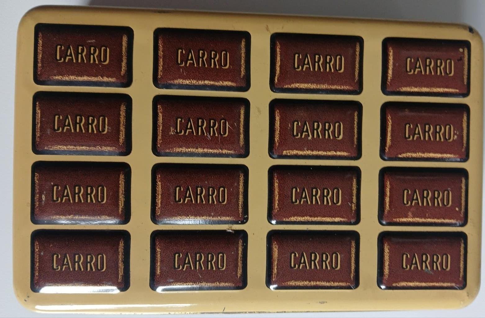 Vintage Driessen Chocolaad Carro's blik - Made in Rotterdam, Ophalen of Verzenden, Gebruikt, Overige