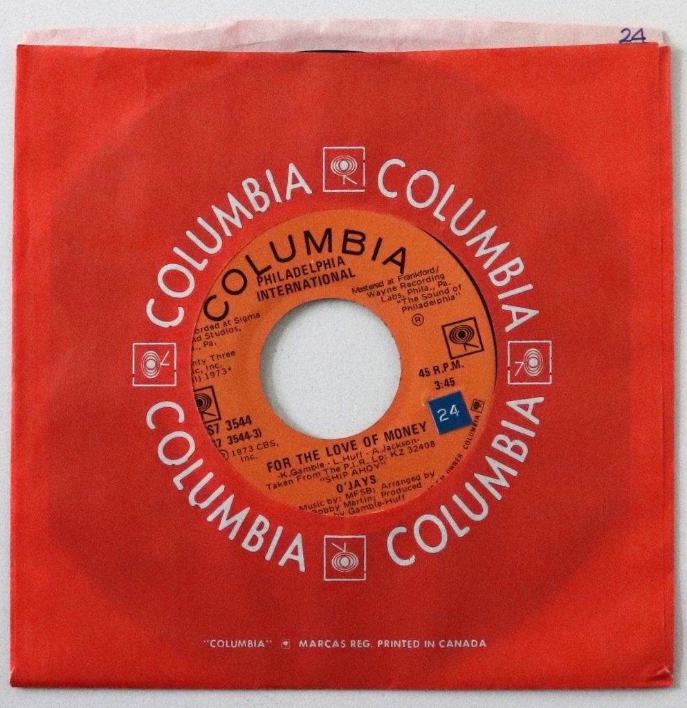 O'Jays - For The Love Of Money - 7 inch single – 1973, Ophalen, Gebruikt, 7 inch, Beschermende buitenhoes
