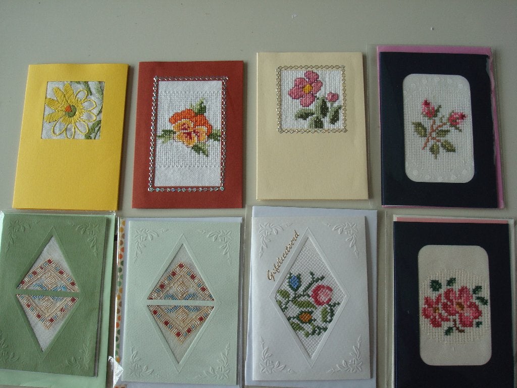 handgeborduurde post en kado kaarten, Ophalen of Verzenden, Nieuw, Overige thema's