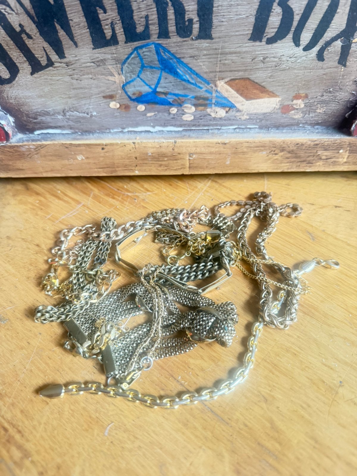 Bulk/Lot Sieraden in 1 Koop, Verzenden, Zo goed als nieuw, Rechthoekig, Hout