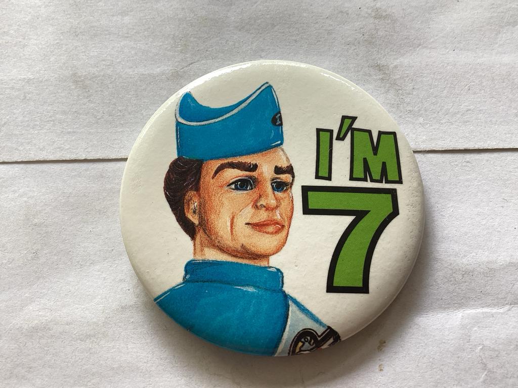 Tunderburts 7' Button met Figuurtje, Ophalen of Verzenden, Gebruikt, Figuurtje, Button