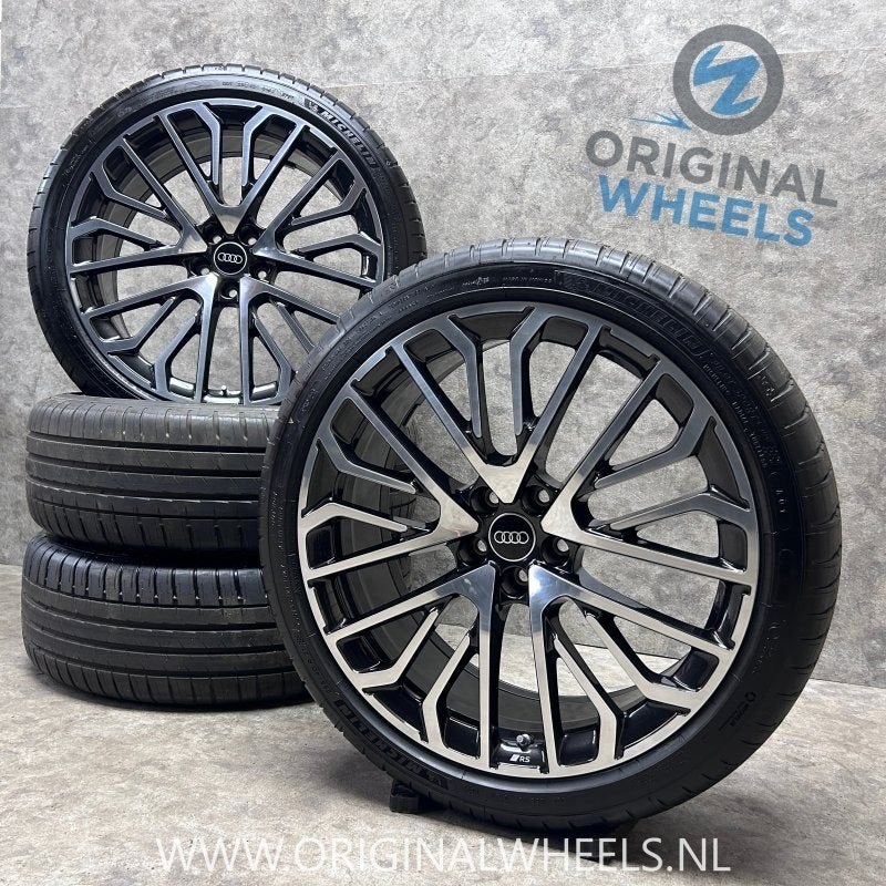 DEMO 21 inch originele velgen + zomerbanden Audi Q5 SQ5, Gebruikt, 255 mm, -, -