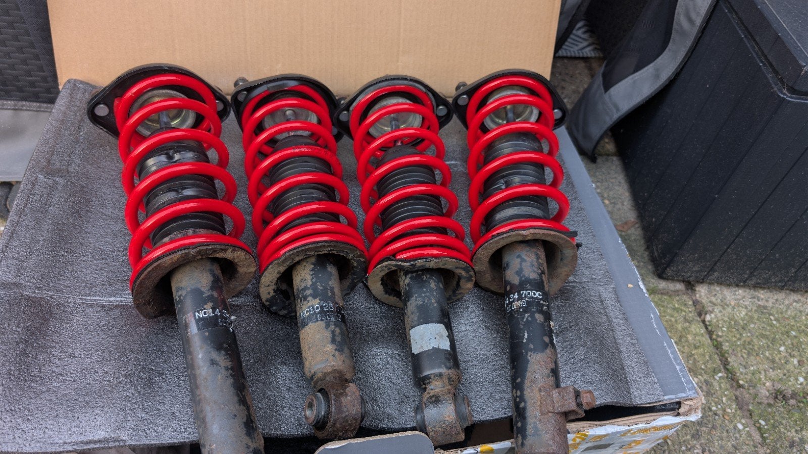 Schokdemperset MX5 NB, met V-MAXX veren, Ophalen, Gebruikt, Mazda