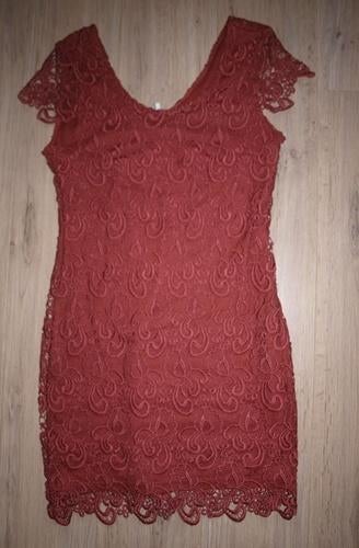Roestbruine Kanten Jurk Only (38), Kleding | Dames, Jurken, Maat 38/40 (M), Only, Bruin, Ophalen of Verzenden