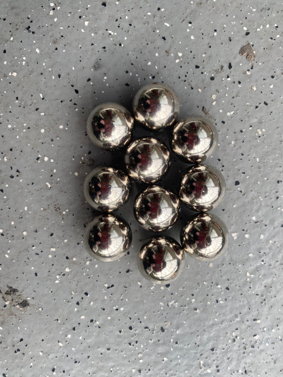 Zeldzame stalen STEELIES Nickled Iron knikkers maat 7/8”, Ophalen, Zo goed als nieuw, Jongen of Meisje