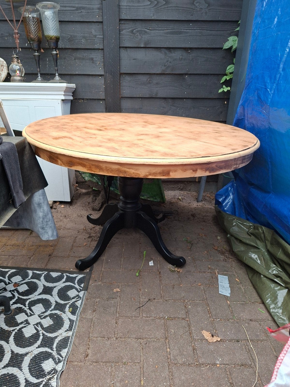 Mooie uitschuifbare tafel, Huis en Inrichting, Ophalen, Rond, 100 tot 150 cm