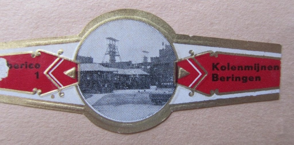 KOLENMIJN BERINGEN 3 sigarenbandjes, Ophalen of Verzenden, Gebruikt, Sigarenbandjes