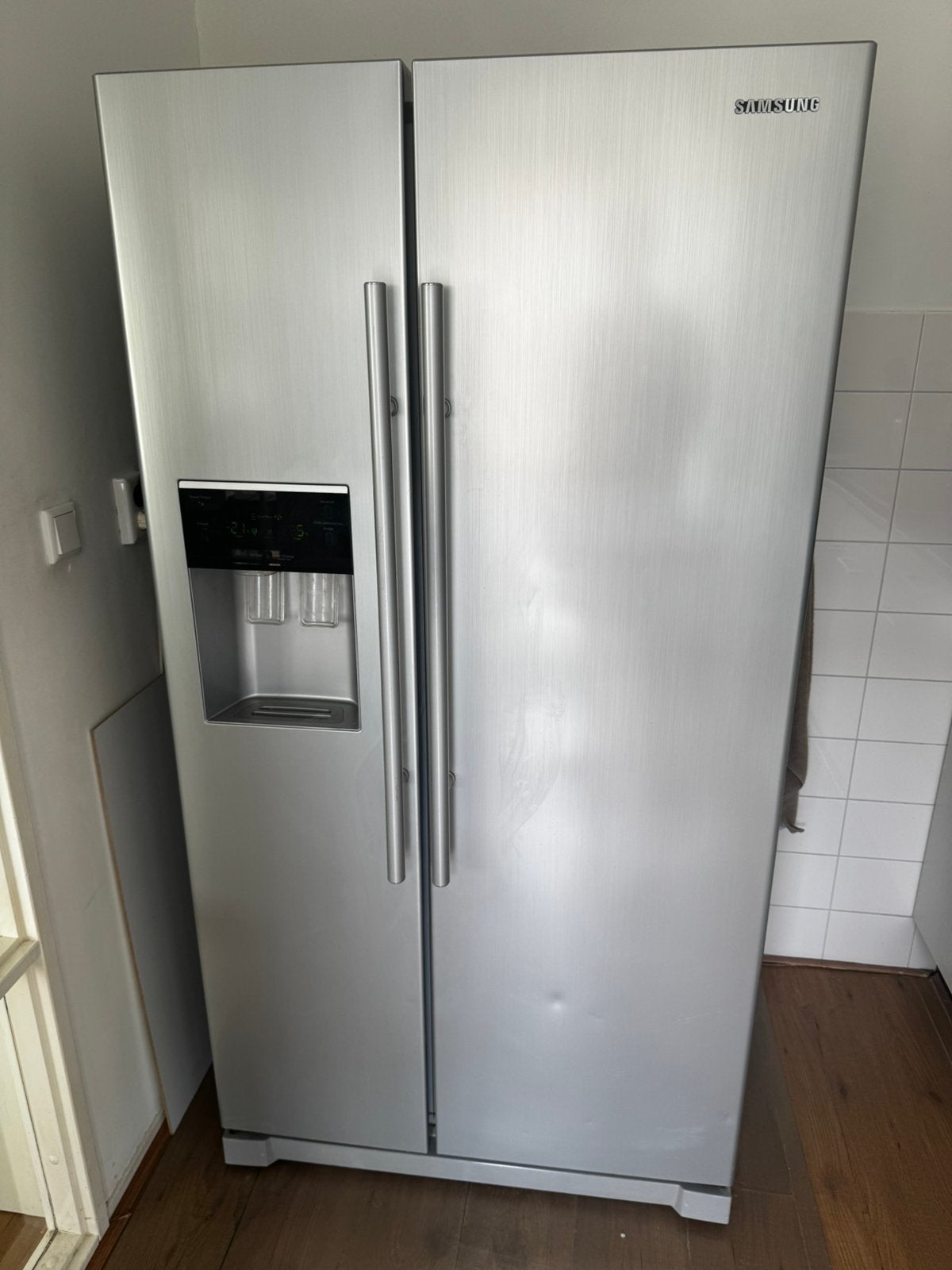Samsung Amerikaanse koelkast, Witgoed en Apparatuur, Ophalen, 200 liter of meer, 60 cm of meer, Met aparte vriezer