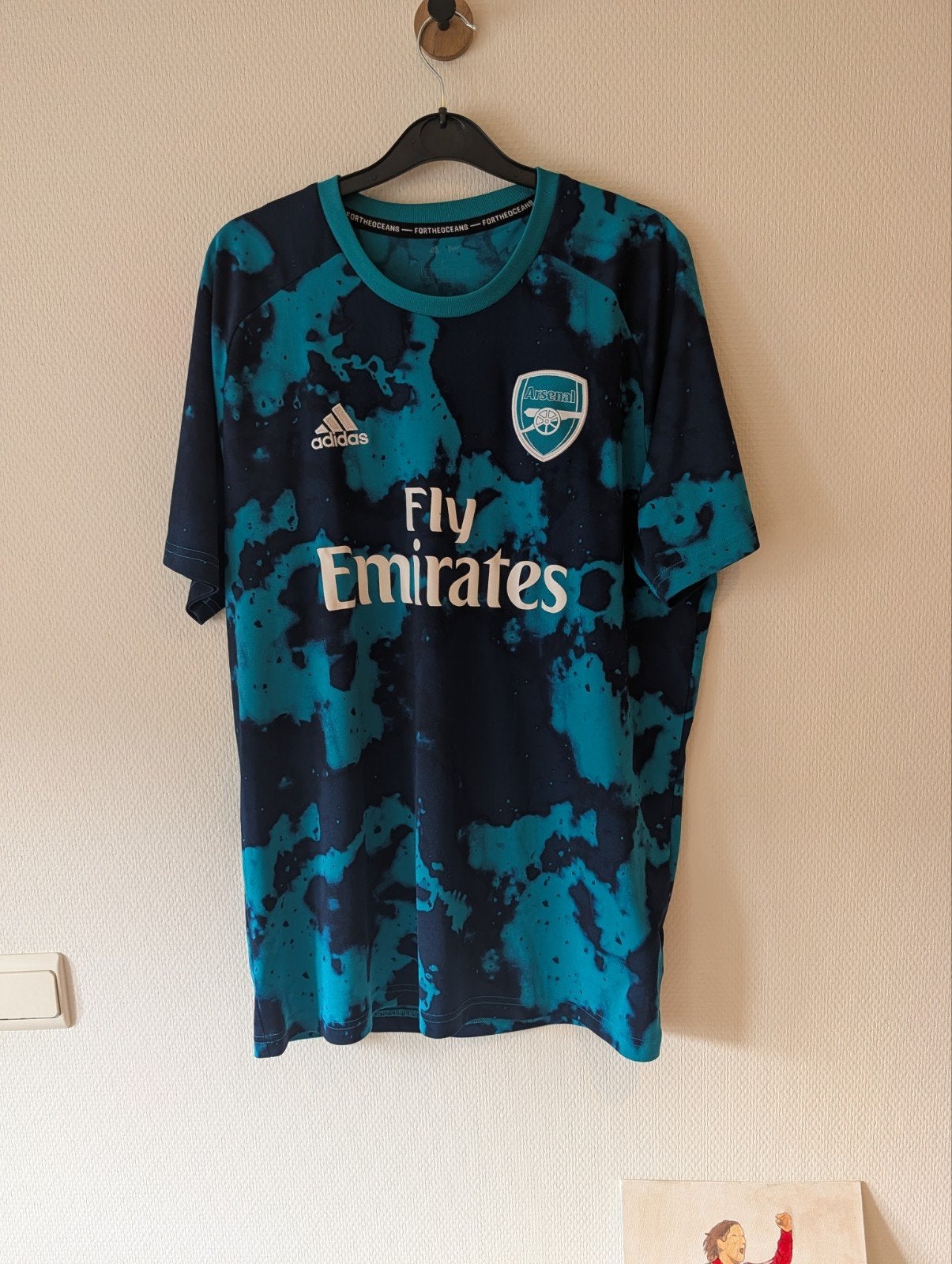 Adidas x Parley "For the oceans" Arsenal Pre Match L, Maat L, Verzenden, Zo goed als nieuw, Shirt